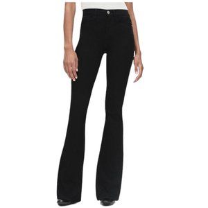 Frame Le High Flare Jeans in Black Size 26